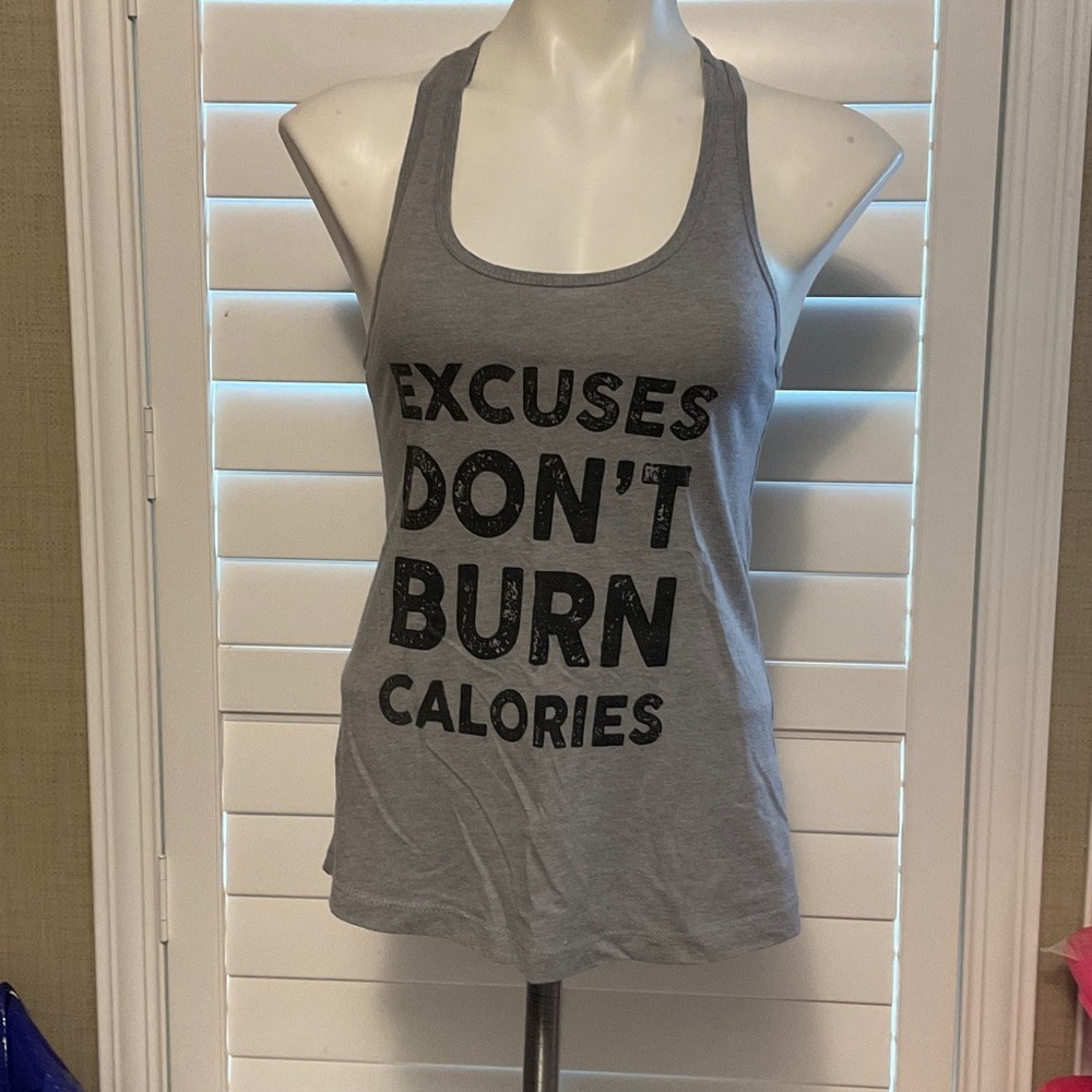 Next Level Apparel Gray Motivational Tank Top